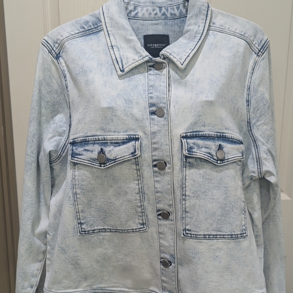 LiverPool Los Angeles Light Wash Denim Jacket XL - Picture 2 of 16